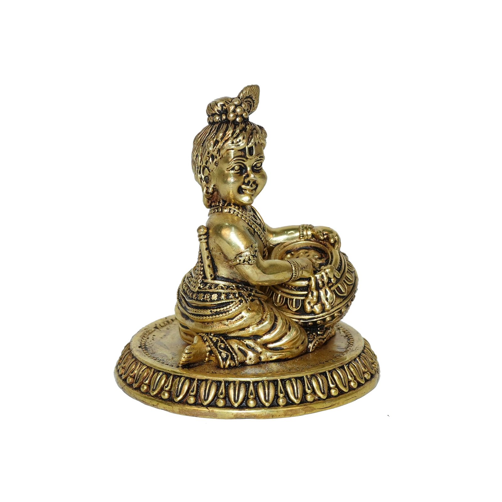 Brass Bal Krishna, 3.5 Inch, Weight is 295 Gram, 1 Pcs, KBH11066 Brass Bal Krishna, 3.5 Inch, Weight is 295 Gram, 1 Pcs, KBH11066