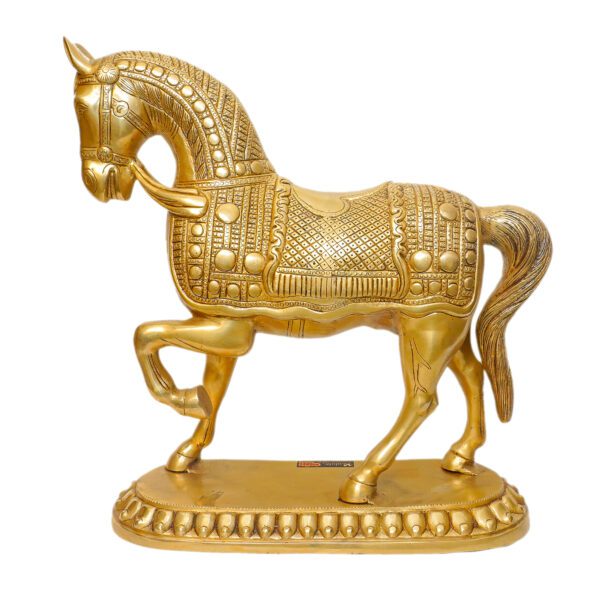 Brass Horse, 15 Inch,KBH11079 , Weight is 8.875 Kg, 1 Pcs