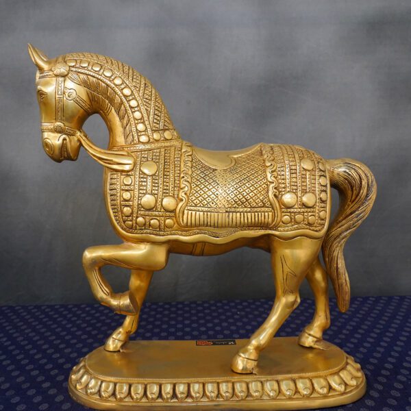 Brass Horse, 15 Inch,KBH11079 , Weight is 8.875 Kg, 1 Pcs