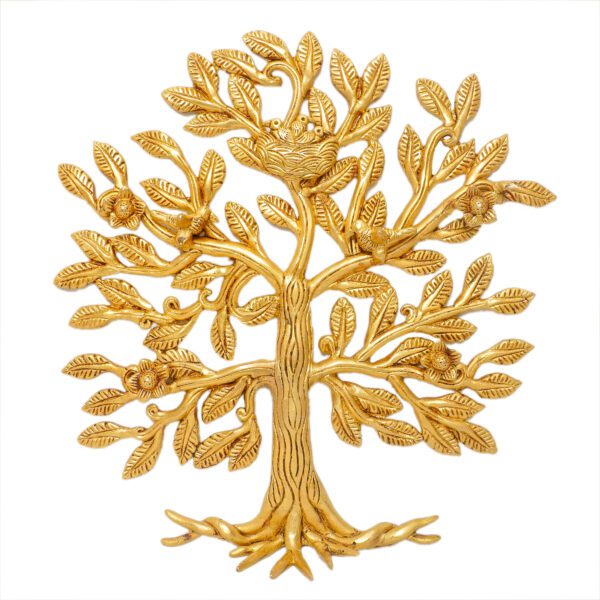 Brass Wall Hanging Tree, 12 Inch,KBH11083, Weight is 2.084 Kg, 1 Pcs