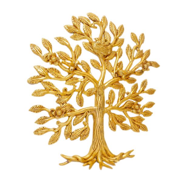 Brass Wall Hanging Tree, 12 Inch,KBH11083, Weight is 2.084 Kg, 1 Pcs