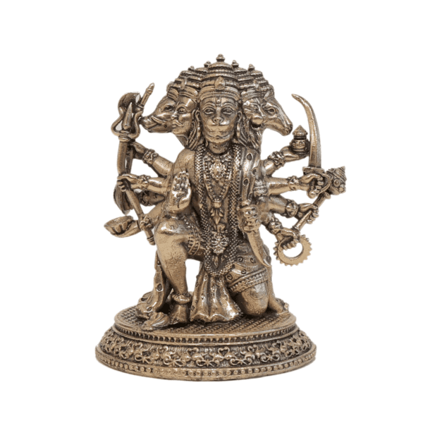 Brass PanchMukhi Hanuman, 2.8 Inch BH11089