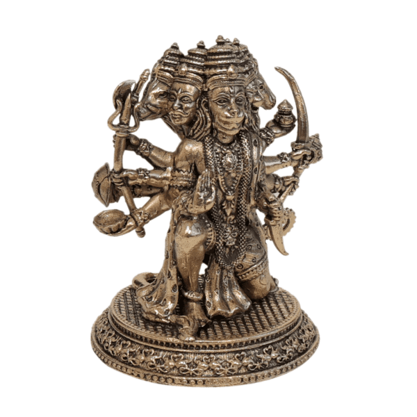 Brass PanchMukhi Hanuman, 2.8 Inch BH11089