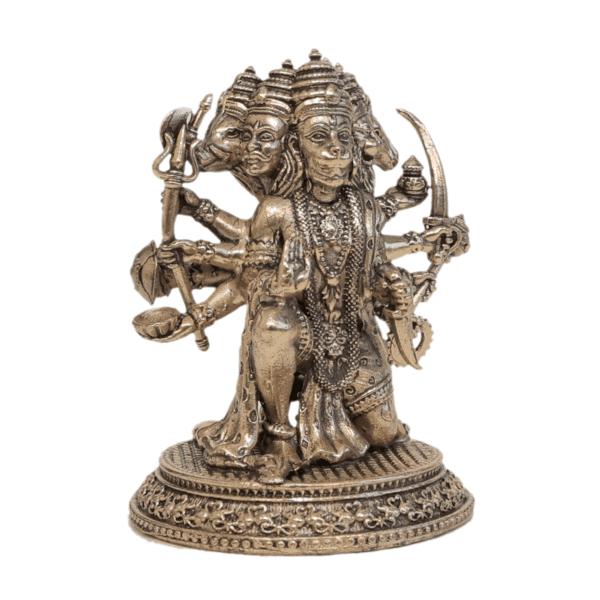 Brass PanchMukhi Hanuman, 2.8 Inch BH11089