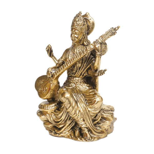 Brass Saraswati Maa 4.6 Inch KBH11127