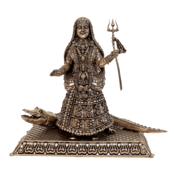 Brass Khodiyar Maa, 4 Inch BH11150