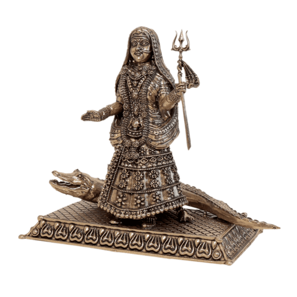 Brass Khodiyar Maa, 4 Inch BH11150