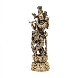 Brass Krishna, Product Dimention is 3.5 x 2.2 x 9.6 Inch or 8.89 x 5.58 x 24.38 Cm, Weight is 634 Gram, 1 Pcs