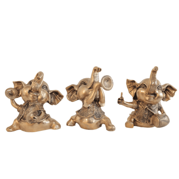 Brass Elephant Set Of 3 7 Inch KBH11191