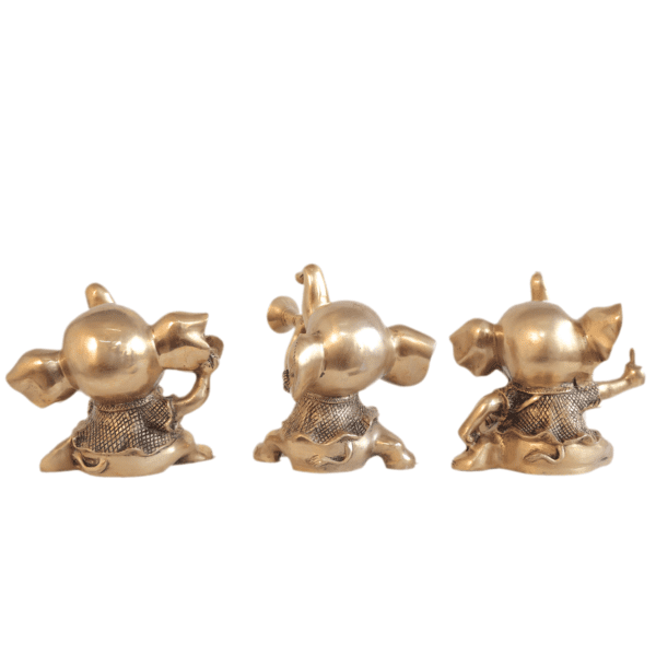 Brass Elephant Set Of 3 7 Inch KBH11191