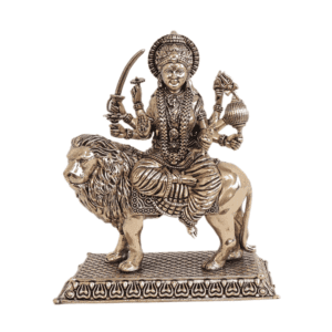 Brass Durga Maa with Lion 5 Inch KBH11256