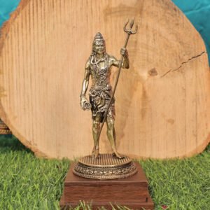 Brass wooden Shiva Standing Mementos 9.3 Inch KBHM11163