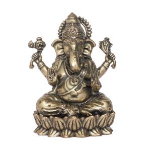 Brass Ganesha, 3.8 Inch, BH10801