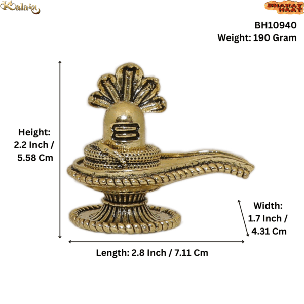 Brass Shivling, 2.2 Inch, BH10940