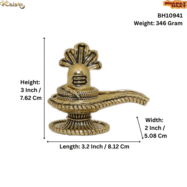 Brass Shivling, 3 Inch, BH10941