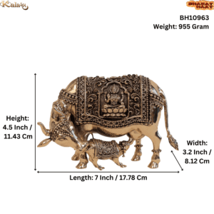Brass Cow & Calf, 4.5 Inch, BH10963