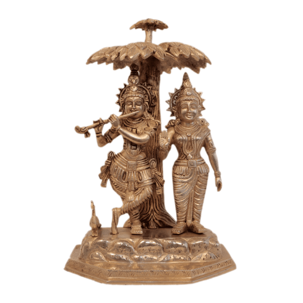 Brass Radha Krishna, 12.5 Inch, BH10970