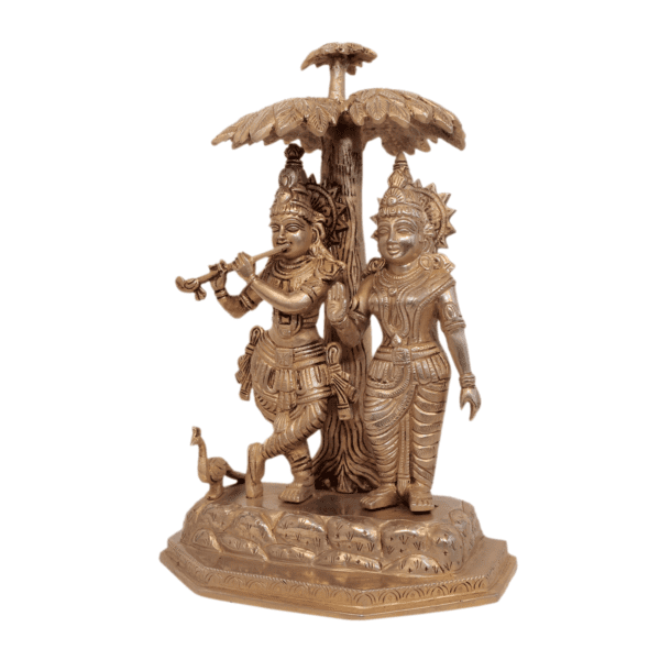 Brass Radha Krishna, 12.5 Inch, BH10970