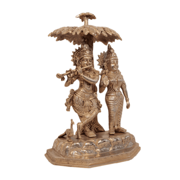 Brass Radha Krishna, 12.5 Inch, BH10970