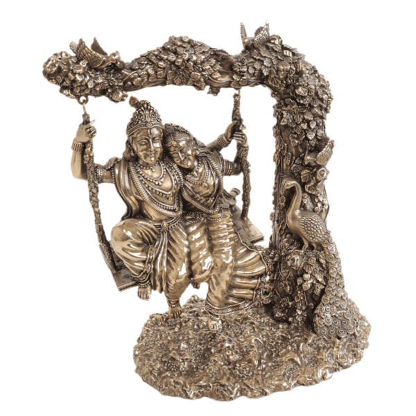 Brass Radha Krishna, 7.8 Inch, BH10976