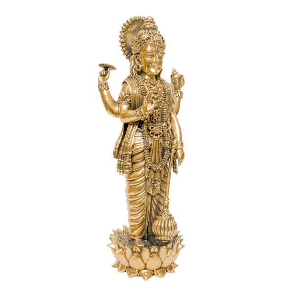 Brass Vishanu, 7.5 Inch, BH10986