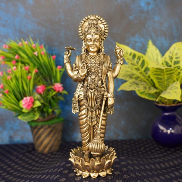 Brass Vishanu, 7.5 Inch, BH10986
