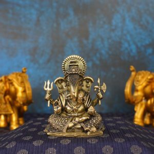 Brass Ganesha, 2.9 Inch, BH10991
