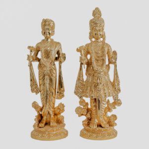 Brass (Gold Platting) Swaminaryan Pair 7.8 Inch KBH11020