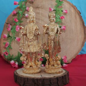 Brass (Gold Platting) Swaminaryan Pair 7.8 Inch KBH11020