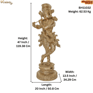 Brass Krishna 47 Inch KBH11032