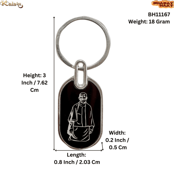 Metal Statue Of Unity KeyChain 3 Inch KBH11167
