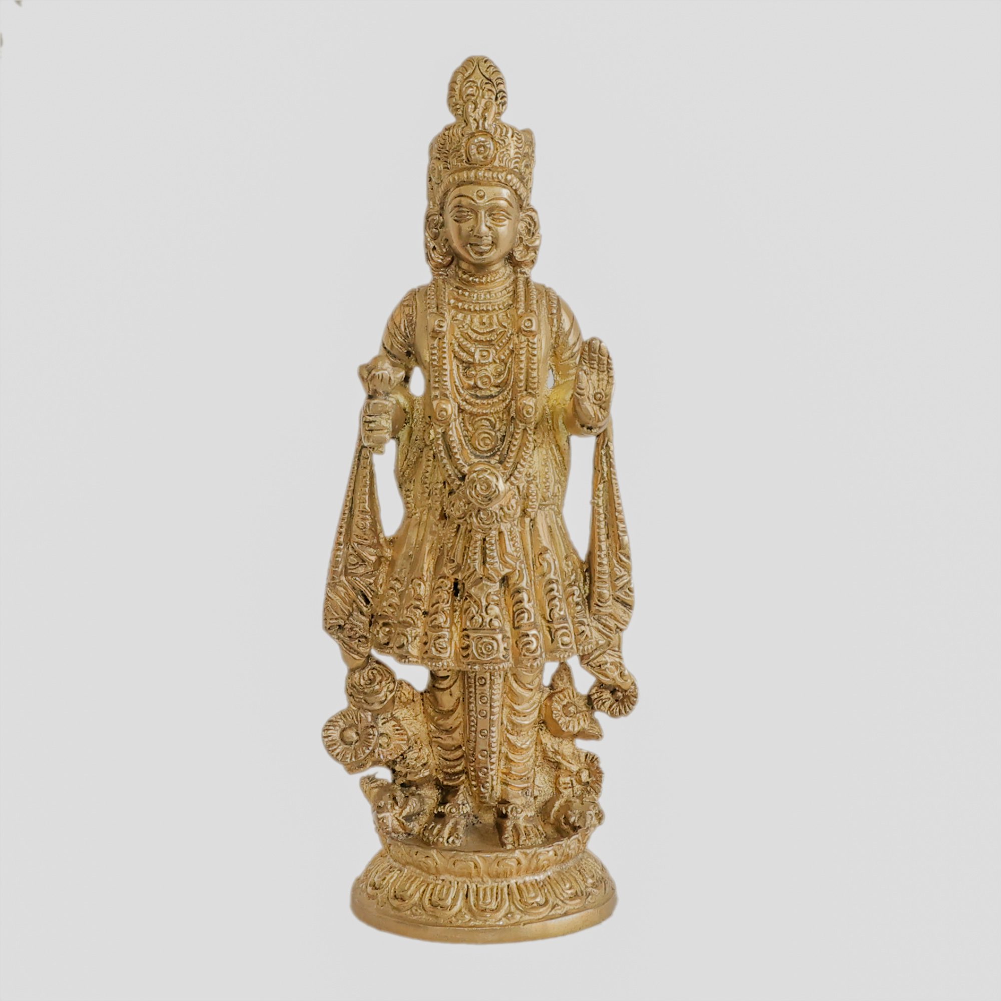 Brass Purshottam maharaj 6.5 Inch KBH11270 Brass Purshottam maharaj 6.5 Inch KBH11270