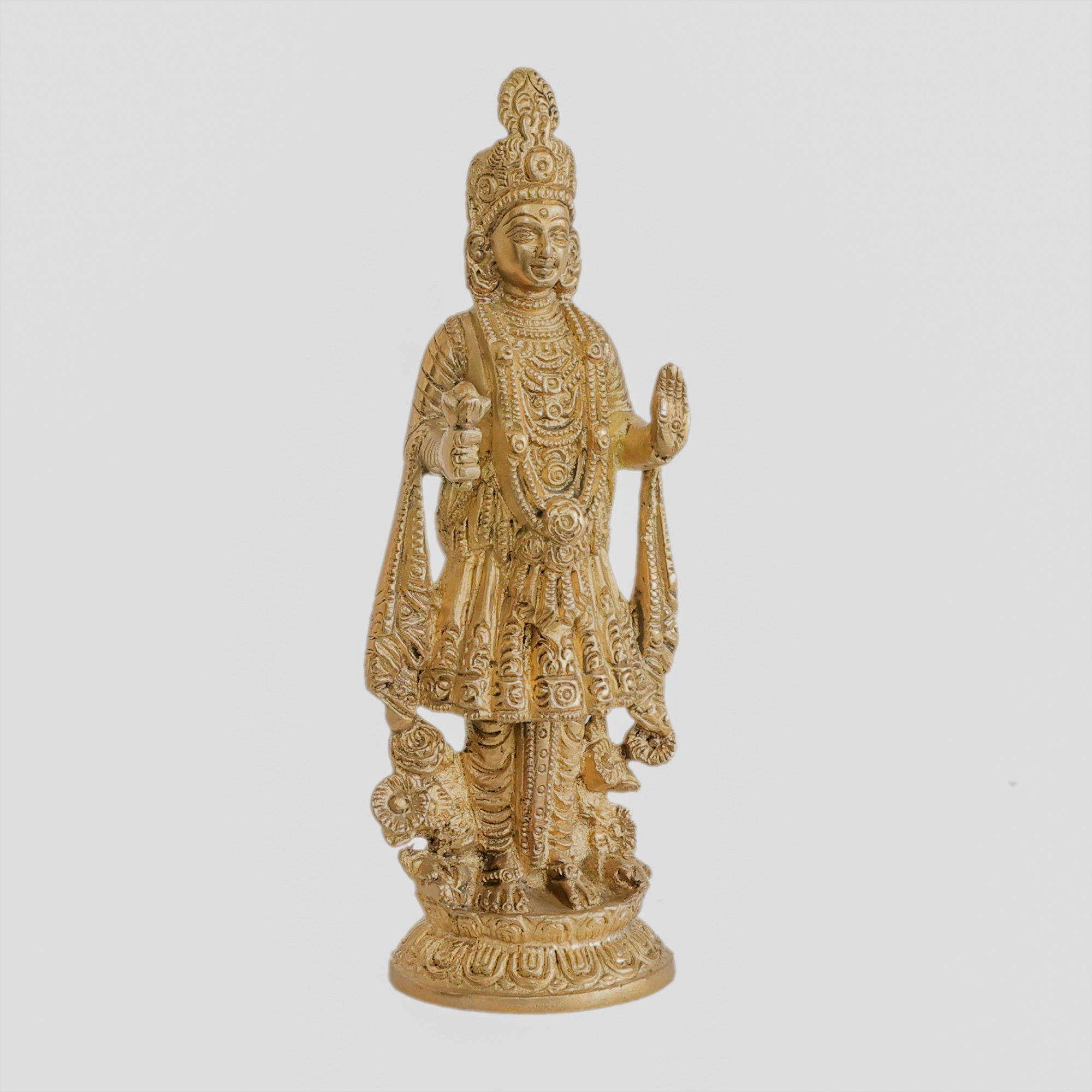 Brass Purshottam maharaj 6.5 Inch KBH11270 Brass Purshottam maharaj 6.5 Inch KBH11270