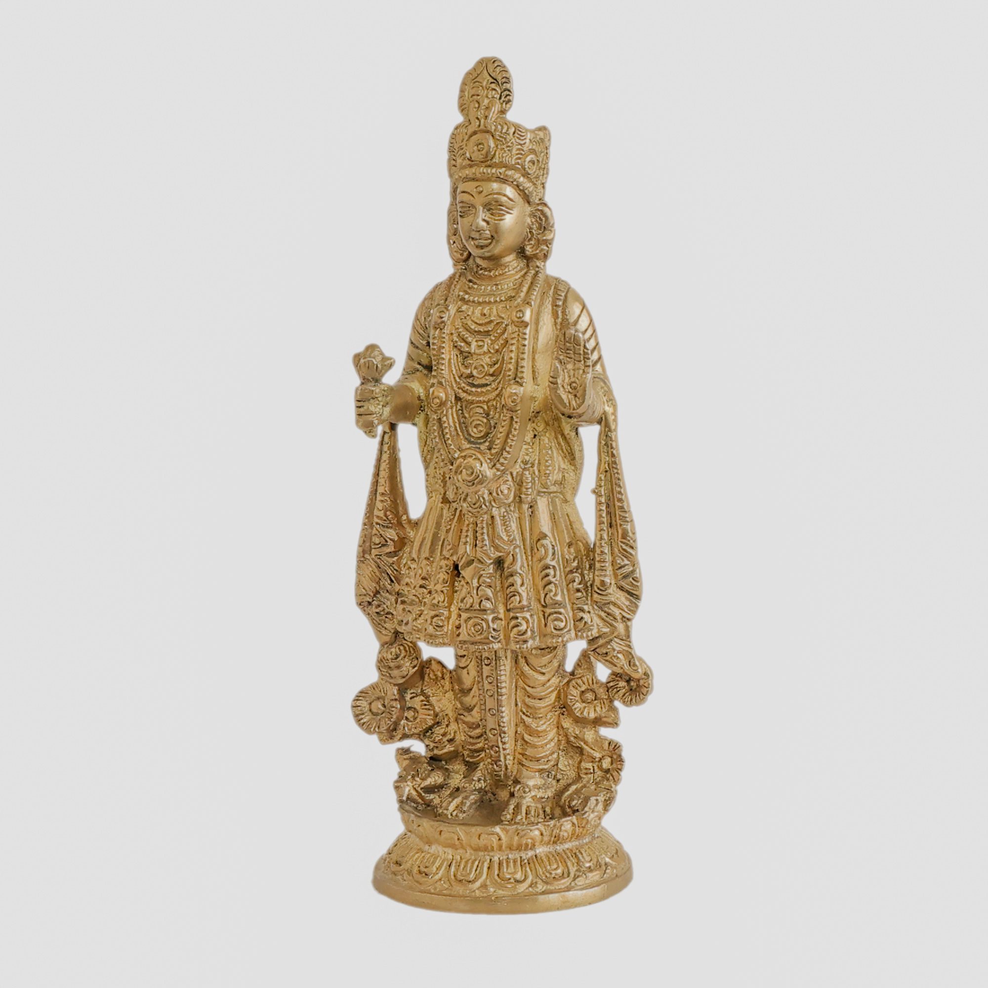 Brass Purshottam maharaj 6.5 Inch KBH11270 Brass Purshottam maharaj 6.5 Inch KBH11270