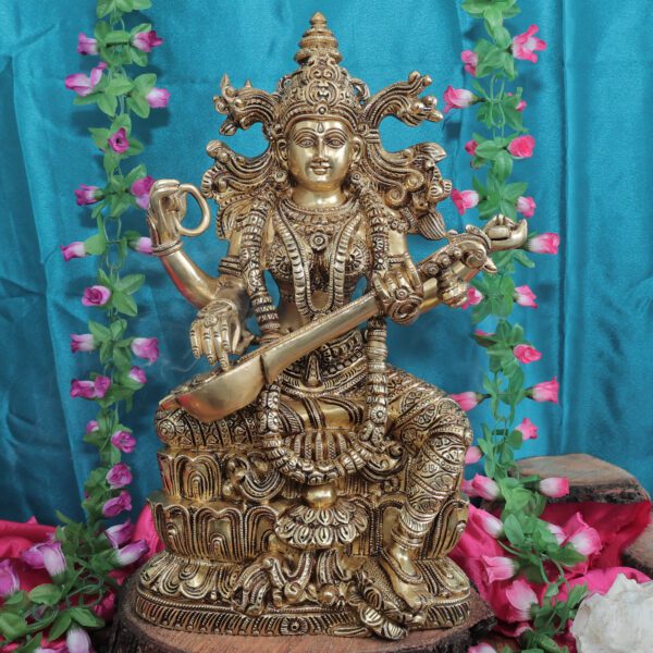 Brass Saraswati 14.5 Inch KBH11448