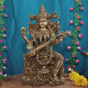 Brass Saraswati 14.5 Inch KBH11448