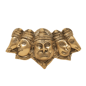 Brass Panchmukhi Hanuman Wall Hanging 3.5 Inch KBH11452