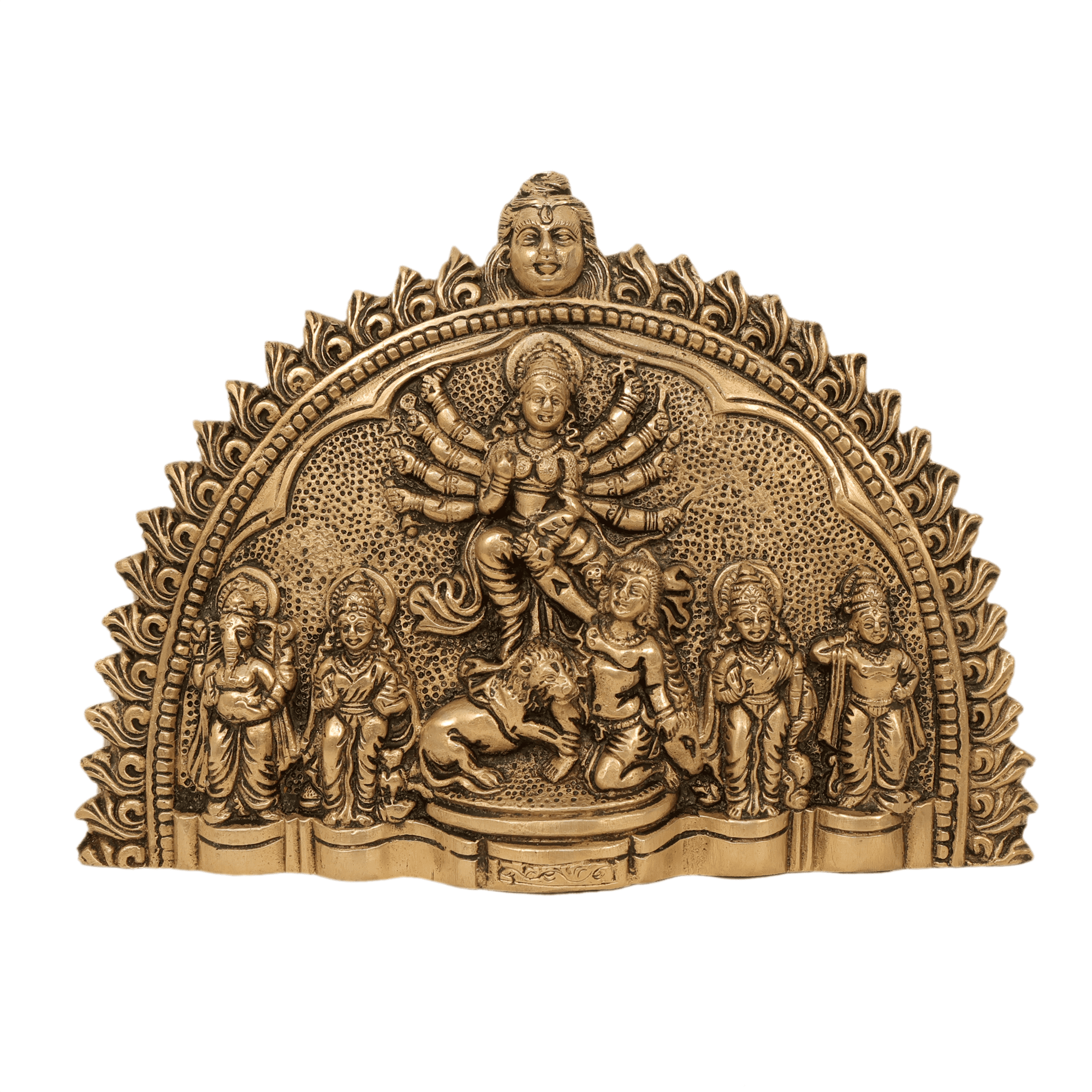 Brass Durga Ma Wall Hanging 6.8 Inch KBH11456 Brass Durga Ma Wall Hanging 6.8 Inch KBH11456