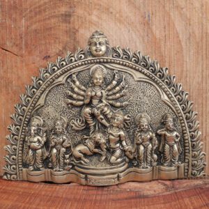Brass Durga Ma Wall Hanging 6.8 Inch KBH11456