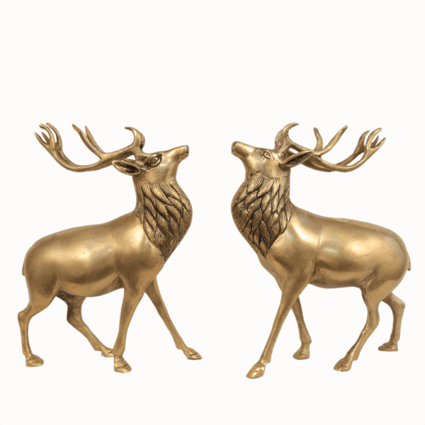 Brass Deer Pair 9 Inch KBH11460