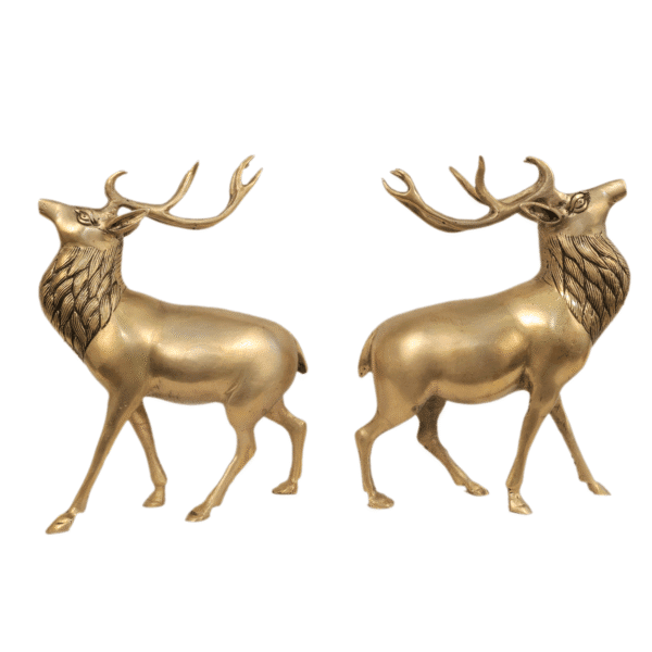 Brass Deer Pair 9 Inch KBH11460