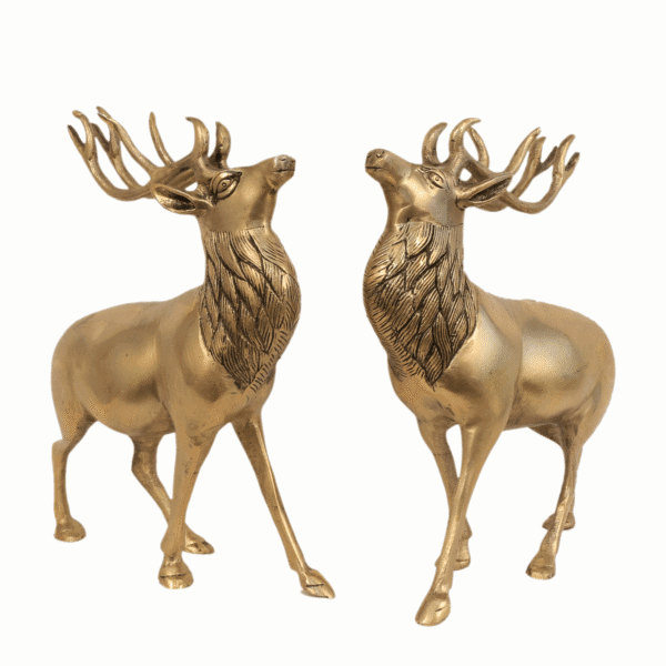 Brass Deer Pair 9 Inch KBH11460