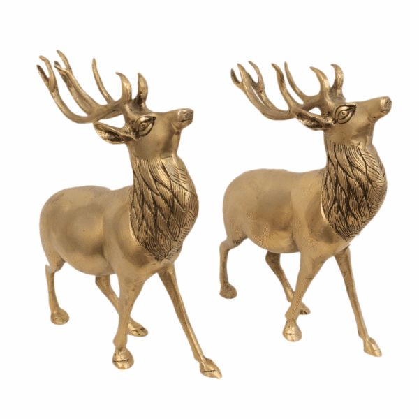 Brass Deer Pair 9 Inch KBH11460