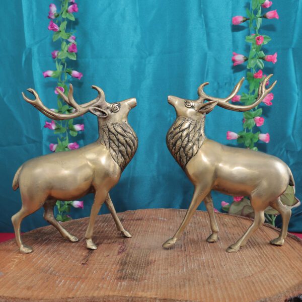 Brass Deer Pair 9 Inch KBH11460