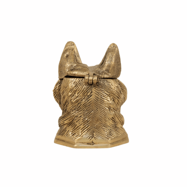 Brass Dog Ink Pot 4 Inch KBH11463