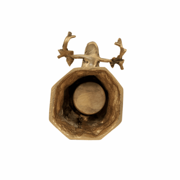 Brass Dog Ink Pot 4 Inch KBH11463