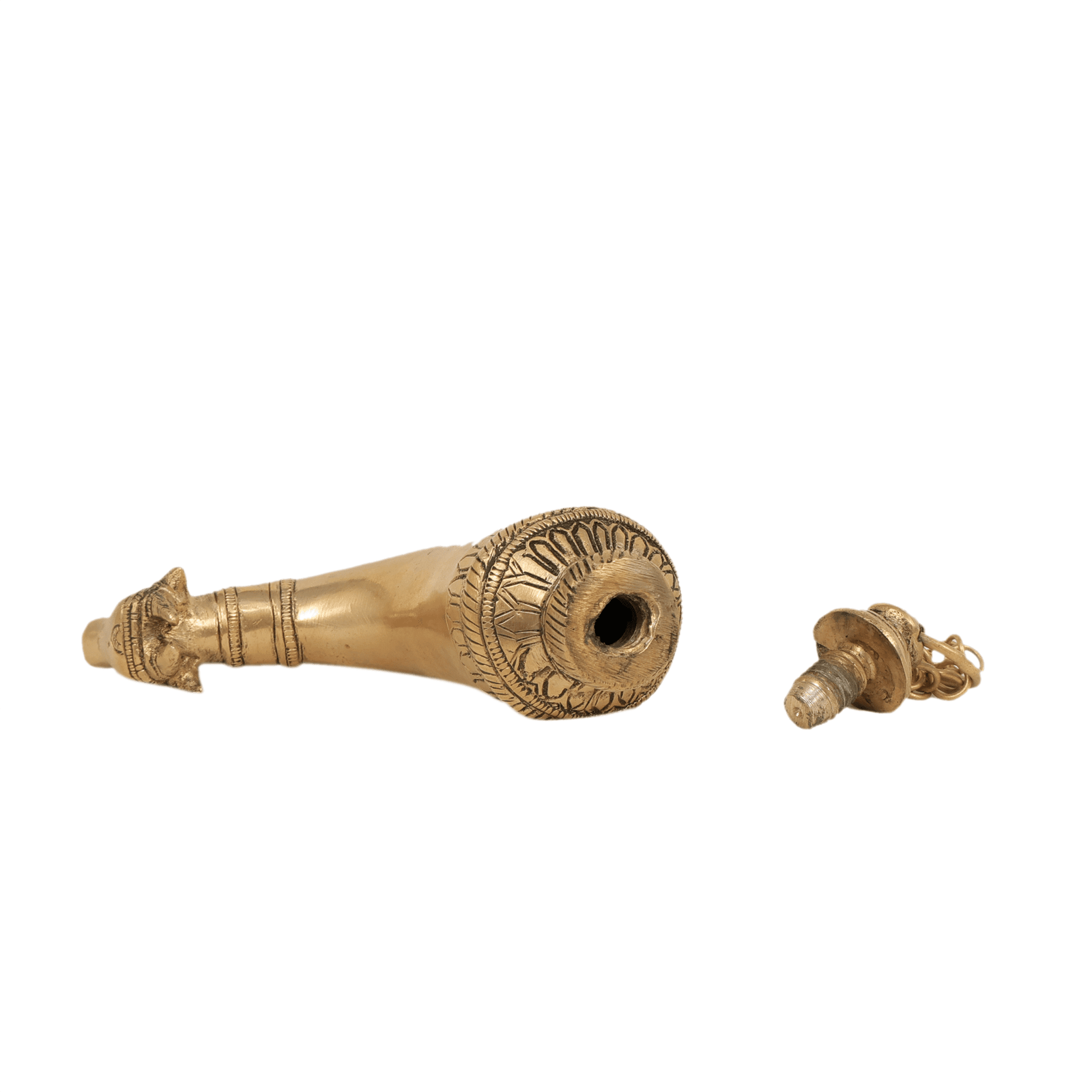 Brass Gomukhi Shringi 12 Inch KBH11472 Brass Gomukhi Shringi 12 Inch KBH11472