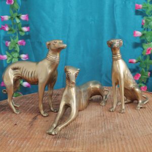 Brass Dog Set 5.2 Inch KBH11473
