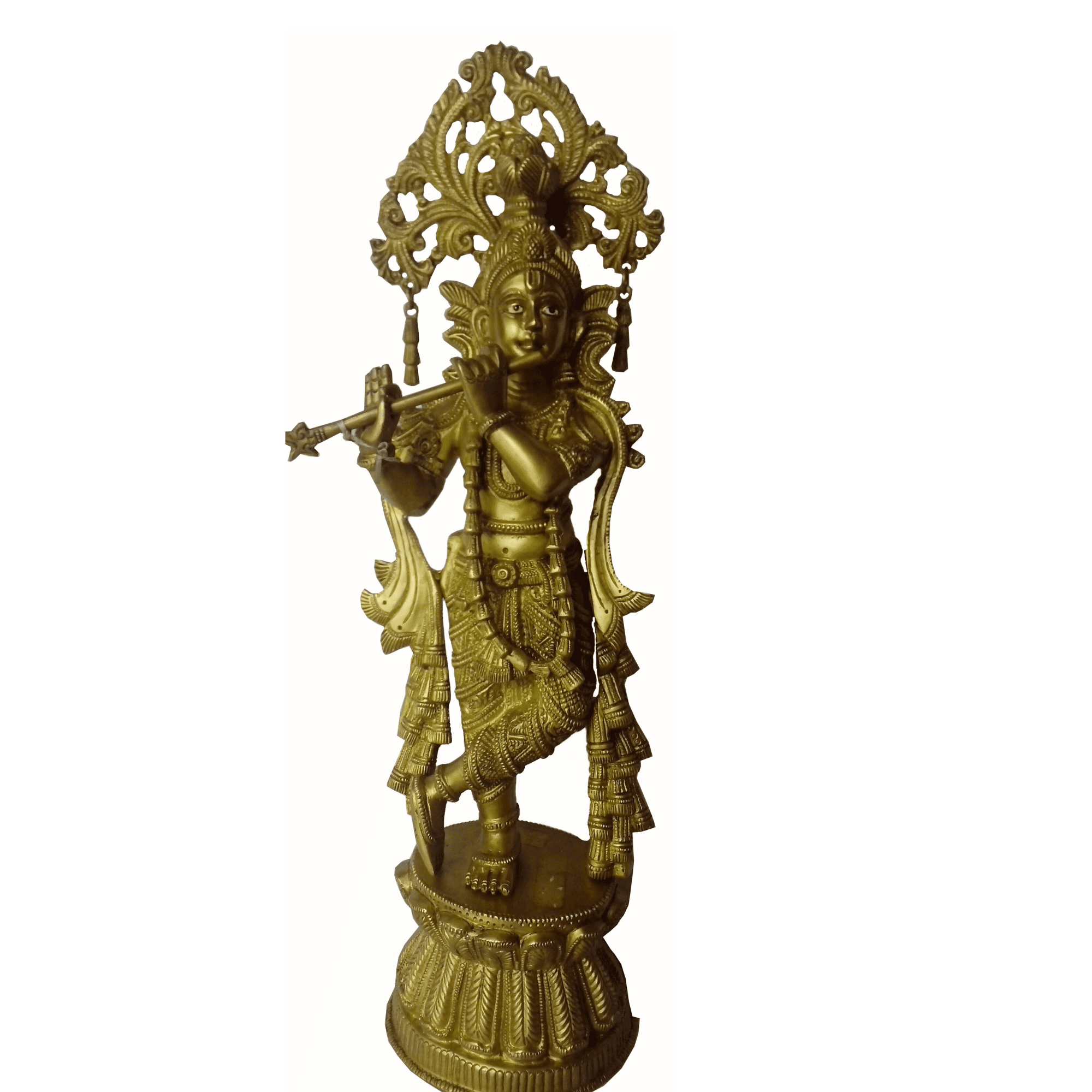 Brass Krishna (Jali Work) 17.5 Inch KBH00472 Brass Krishna (Jali Work) 17.5 Inch KBH00472