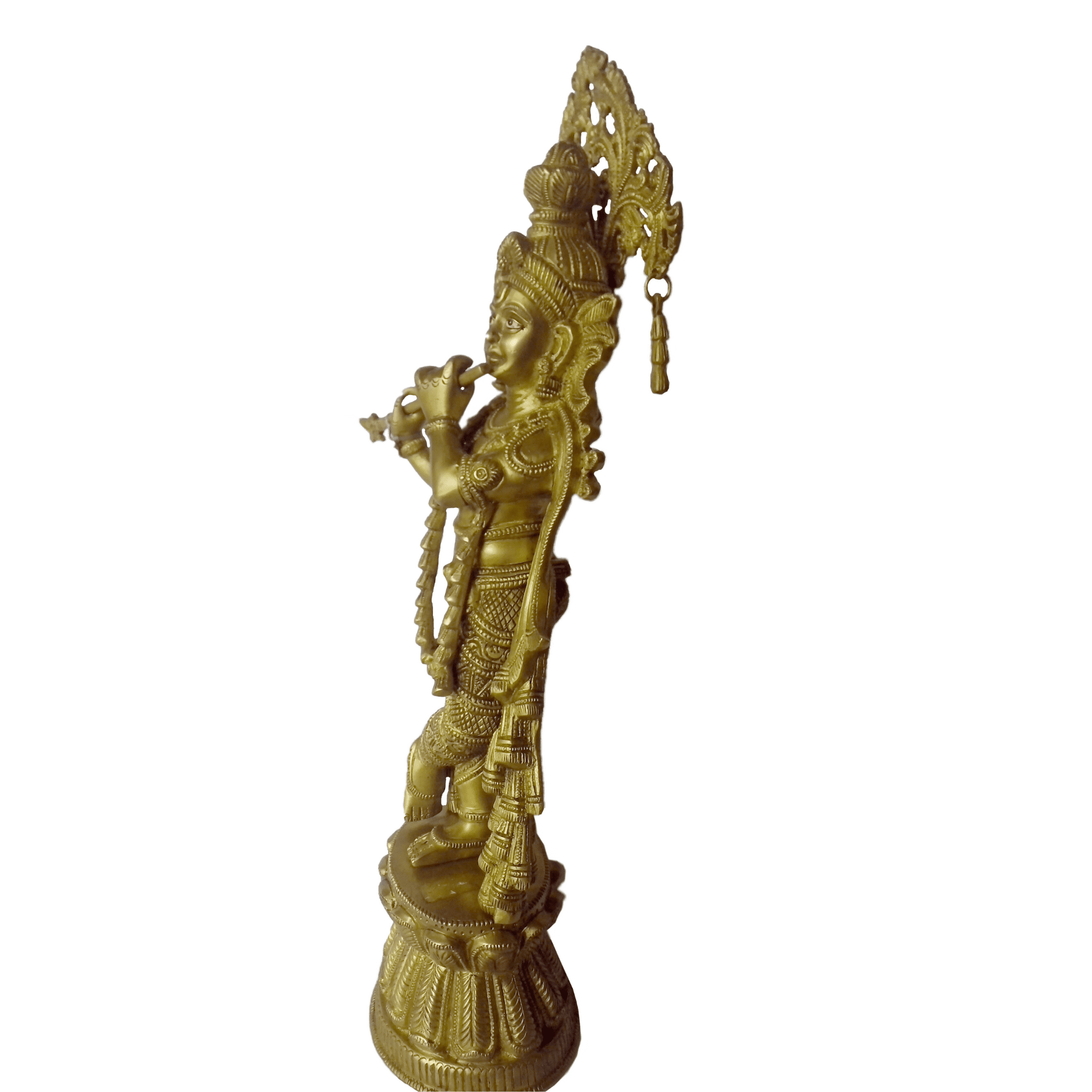 Brass Krishna (Jali Work) 17.5 Inch KBH00472 Brass Krishna (Jali Work) 17.5 Inch KBH00472
